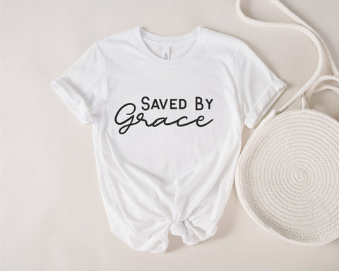 Saved By Grace svg, Religious svg, Faith svg, Grace upon Grace svg, Spiritual svg, Amazing Grace svg, svg for shirt, svg cut files, png dxf SVG Fauz 