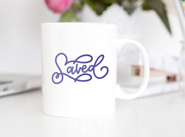 Saved Hand Lettered SVG Cut File SVG Cursive by Camille 