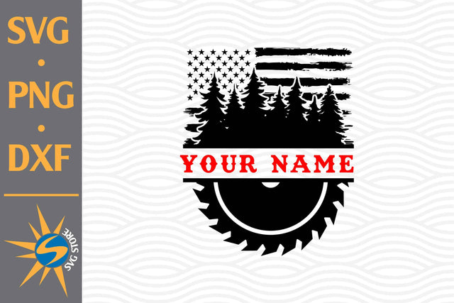 Saw Blade Forest US Flag SVG, PNG, DXF Digital Files Include SVG SVGStoreShop 