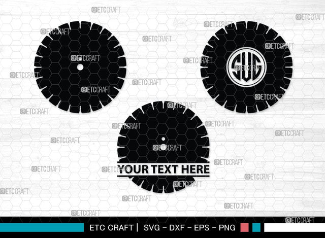 Saw Blade monogram, Saw Blade Silhouette, Saw Blade Svg, Steel Svg, Wheel Svg, Circular Saw Svg, SB00085 SVG ETC Craft 