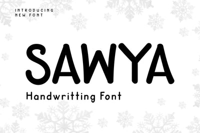 SAWYA | Handwriting Display Font twinletter 