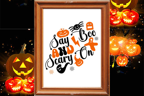 say boo and scary on Design SVG designartist 