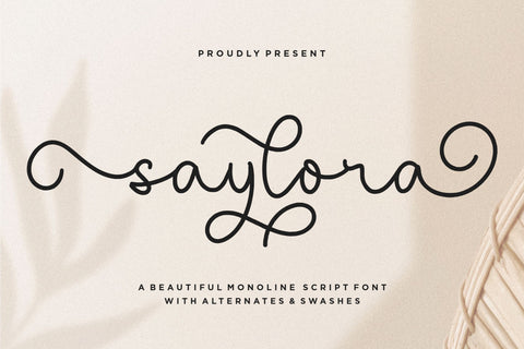 saylora is a Beautiful Monoline Script Font Font Balpirick 