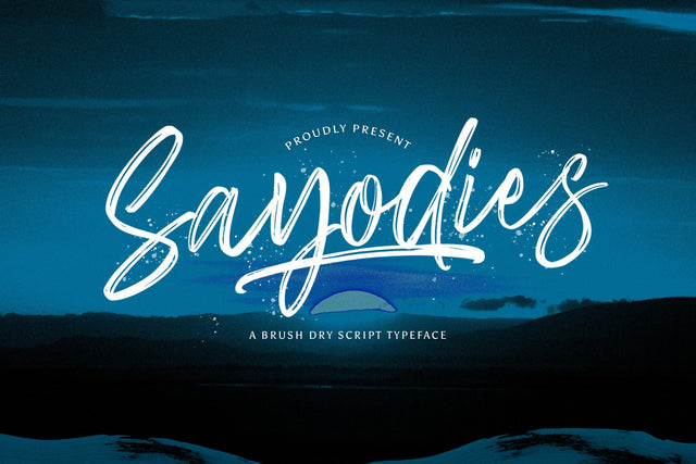 Sayodies - Handbrush Script Font Font StringLabs 