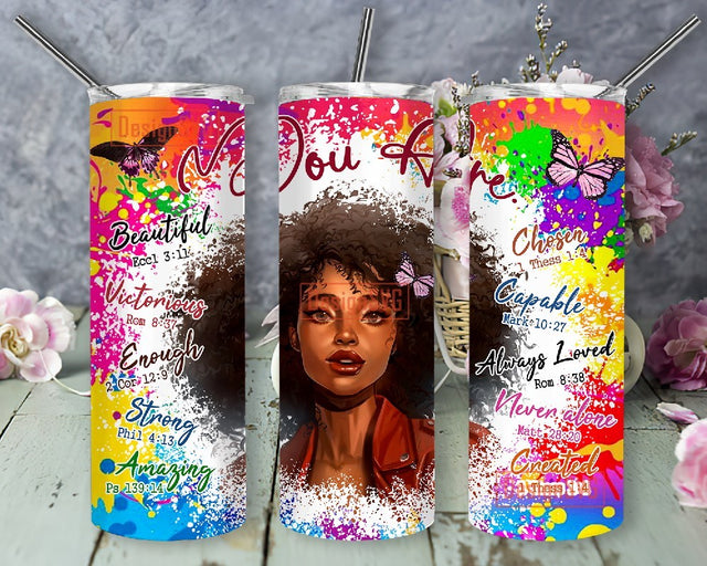 Says You Are Smart Tumbler 2 file Png,Black Girl 20 oz Skinny Tumbler Design, Black Queen Png, Black Women Tumbler Sublimation DesignSVG 