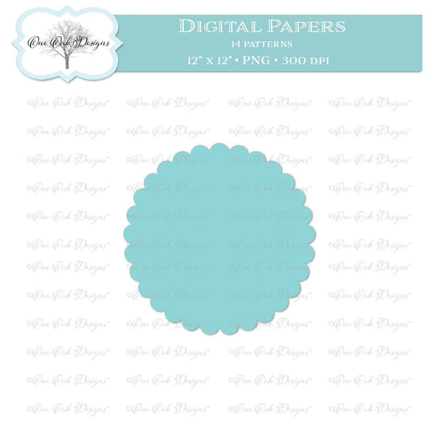 Scallop Circle SVG One Oak Designs 