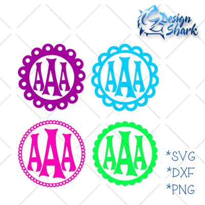 Scalloped Circle Frames SVG Design Shark 