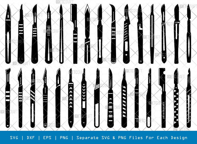 Scalpels Silhouette Svg Cricut Cut Files Png Bundle, SB01017 SVG ETC Craft 