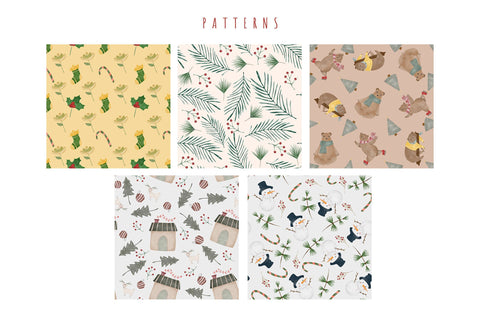 Scandinavian Christmas Watercolor Sublimation Bundle SVG dapiyupi store 