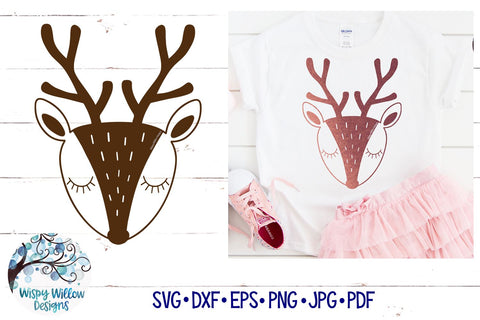Scandinavian Deer SVG | Simple Cute Deer SVG SVG Wispy Willow Designs 
