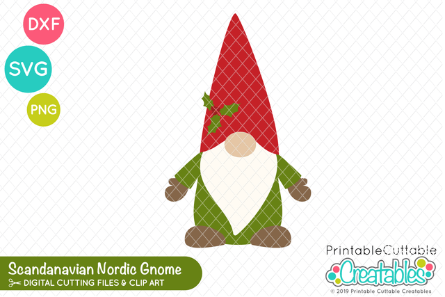 Scandinavian Nordic Gnome SVG SVG Printable Cuttable Creatables 