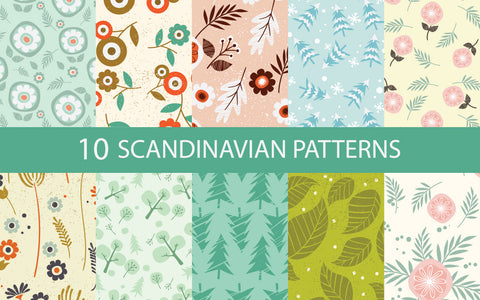Scandinavian Seamless Pattern Collection SVG naemmiah021 