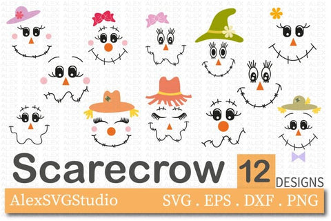 Scarecrow, Halloween, Svg, Scarecrow Face SVG AlexSVGStudio 