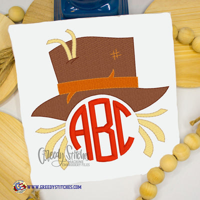 Scarecrow Monogram Frame Applique Machine Embroidery Design Embroidery/Applique DESIGNS Greedy Stitches 