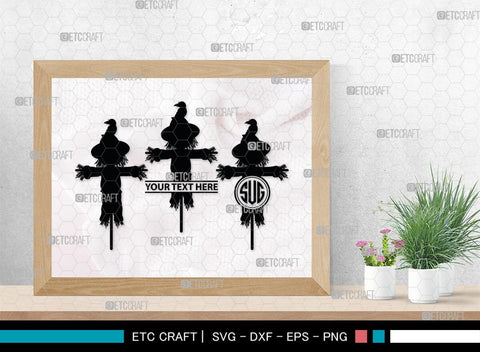 Scarecrow Monogram, Scarecrow Silhouette, Scarecrow SVG, Farm Svg, Farming Svg, Gardening Svg, SB00402 SVG ETC Craft 