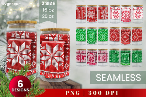 Scarf Can Glass Bundle | Christmas | Libbey Glass SVG SvgOcean 