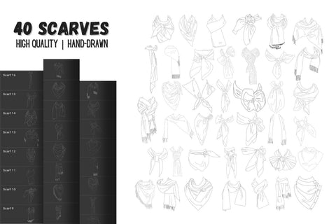 Scarf Procreate Stamps SVG SvgOcean 