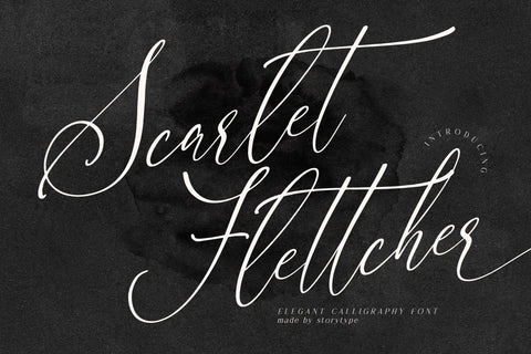 Scarlet Flettcher - Elegant Calligraphy Font Font Storytype Studio 
