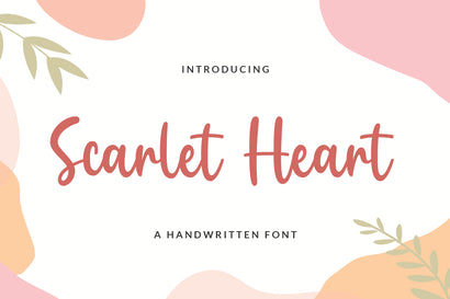 Scarlet Heart - Lovely Handwritten Font Font Suby Studio 