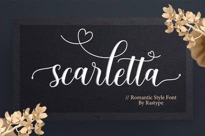 Scarletta | Romantic Font Font Rastype 