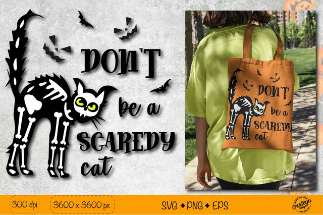 Scary Black cat SVG| Spooky SVG Halloween quote SVG Createya Design 