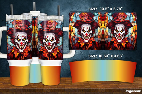 Scary Clown Bundle | Tumbler | Mug | Pen Sublimation SvgOcean 