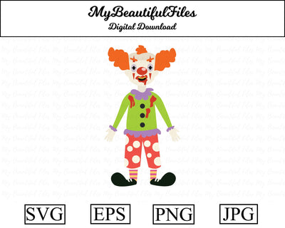 scary clown - halloween SVG MyBeautifulFiles 