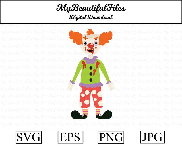 scary clown - halloween SVG MyBeautifulFiles 