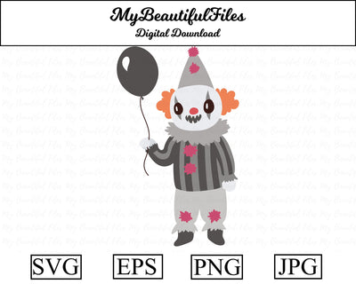 Scary clown - Halloween SVG MyBeautifulFiles 