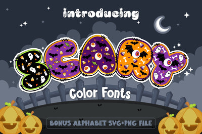 Scary Color Fonts Font Fox7 By Rattana 