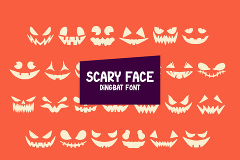 Scary Face - Dingbat Font Font Masyafi Studio 