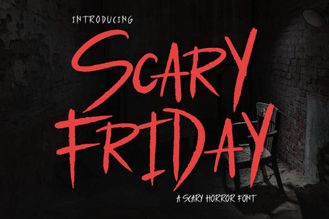 Scary Friday - Horror Display Font Font Alpaprana Studio 