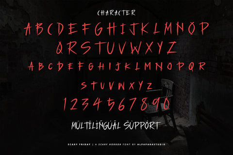 Scary Friday - Horror Display Font Font Alpaprana Studio 