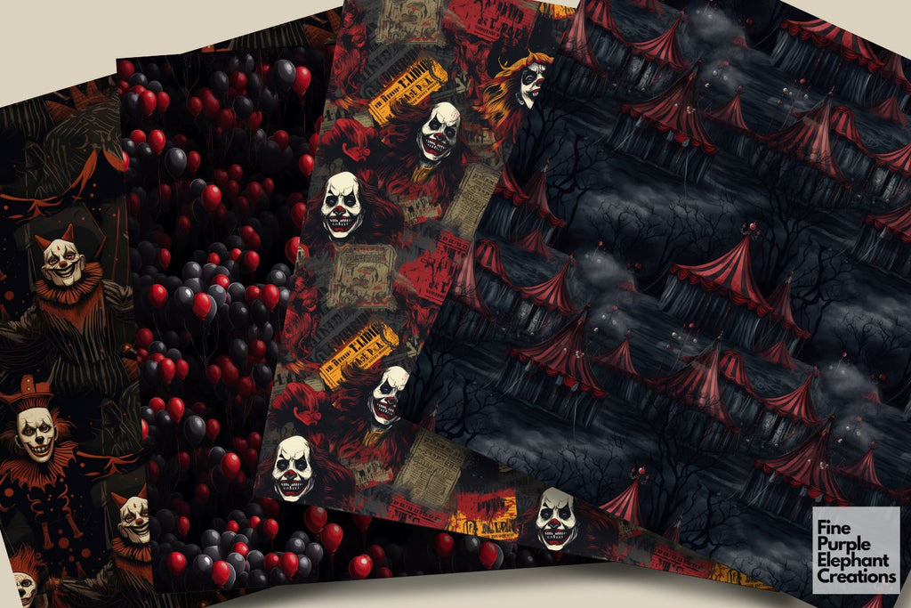 Funhouse Patterns Scary Funhouse | Halloween Horror - So Fontsy