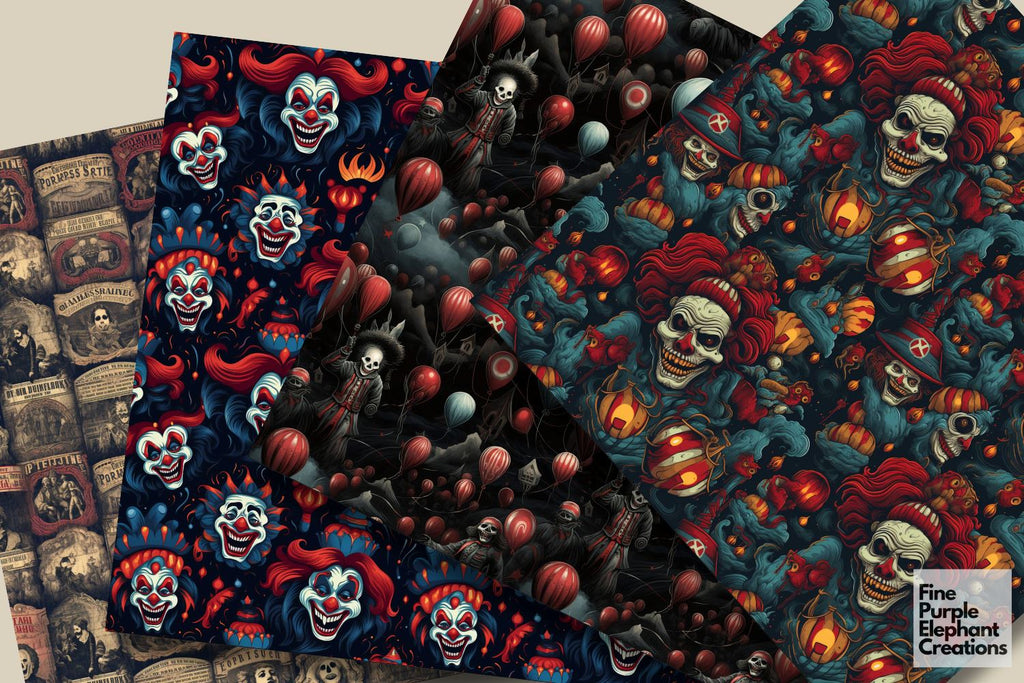 Funhouse Patterns Scary Funhouse | Halloween Horror - So Fontsy