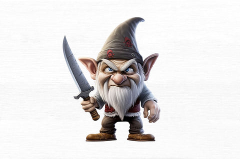 Scary Gnome Clipart Bundle Sublimation Regulrcrative 