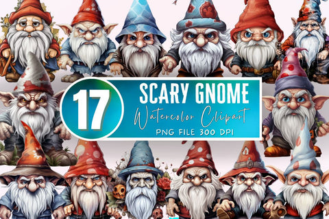 Scary Gnome Sublimation Clipart Bundle Sublimation Regulrcrative 