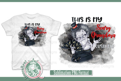Scary Grandma Costume Sublimation Sublimation QueenBrat Digital Designs 