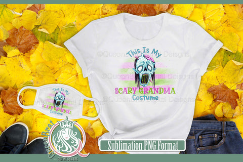 Scary Grandma Zombie Costume Sublimation QueenBrat Digital Designs 