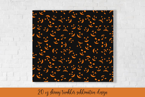 Scary Halloween Tumbler Sublimation Wrap. Skinny Tumbler Sublimation Vera Fedorova 