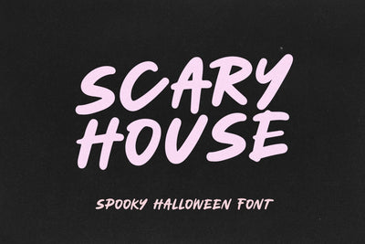 Scary House - Spooky Halloween Font SVG KA Designs 