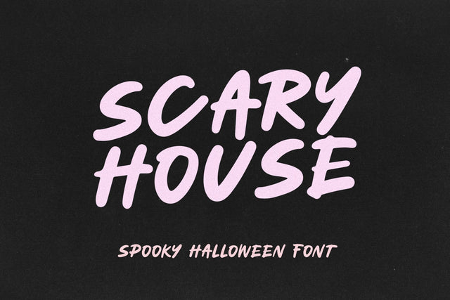 Scary House - Spooky Halloween Font SVG KA Designs 