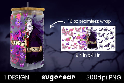 Scary Libbey Wrap PNG | 16 Oz Libbey Glass Sublimation SvgOcean 