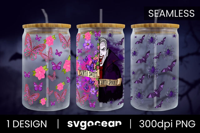 Scary Libbey Wrap PNG | 16 Oz Libbey Glass Sublimation SvgOcean 
