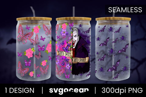 Scary Libbey Wrap PNG | 16 Oz Libbey Glass Sublimation SvgOcean 