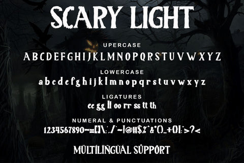 Scary Light Font Prasetya Letter 