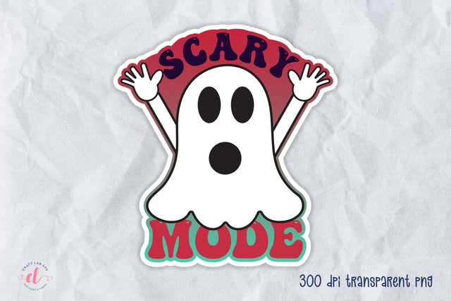 Scary Mode PNG - Printable Halloween Sticker Sublimation CraftLabSVG 