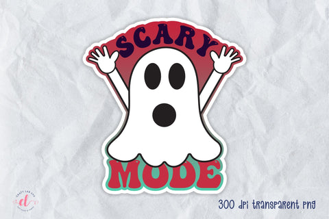 Scary Mode PNG - Printable Halloween Sticker Sublimation CraftLabSVG 