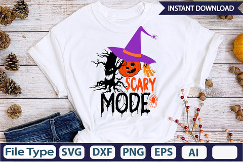 Scary Mode SVG Cut File SVGs,Quotes and Sayings,Food & Drink,On Sale, Print & Cut SVG DesignPlante 503 