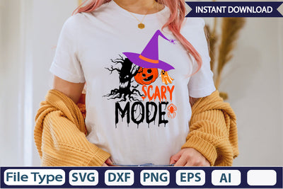 Scary Mode SVG Cut File SVGs,Quotes and Sayings,Food & Drink,On Sale, Print & Cut SVG DesignPlante 503 